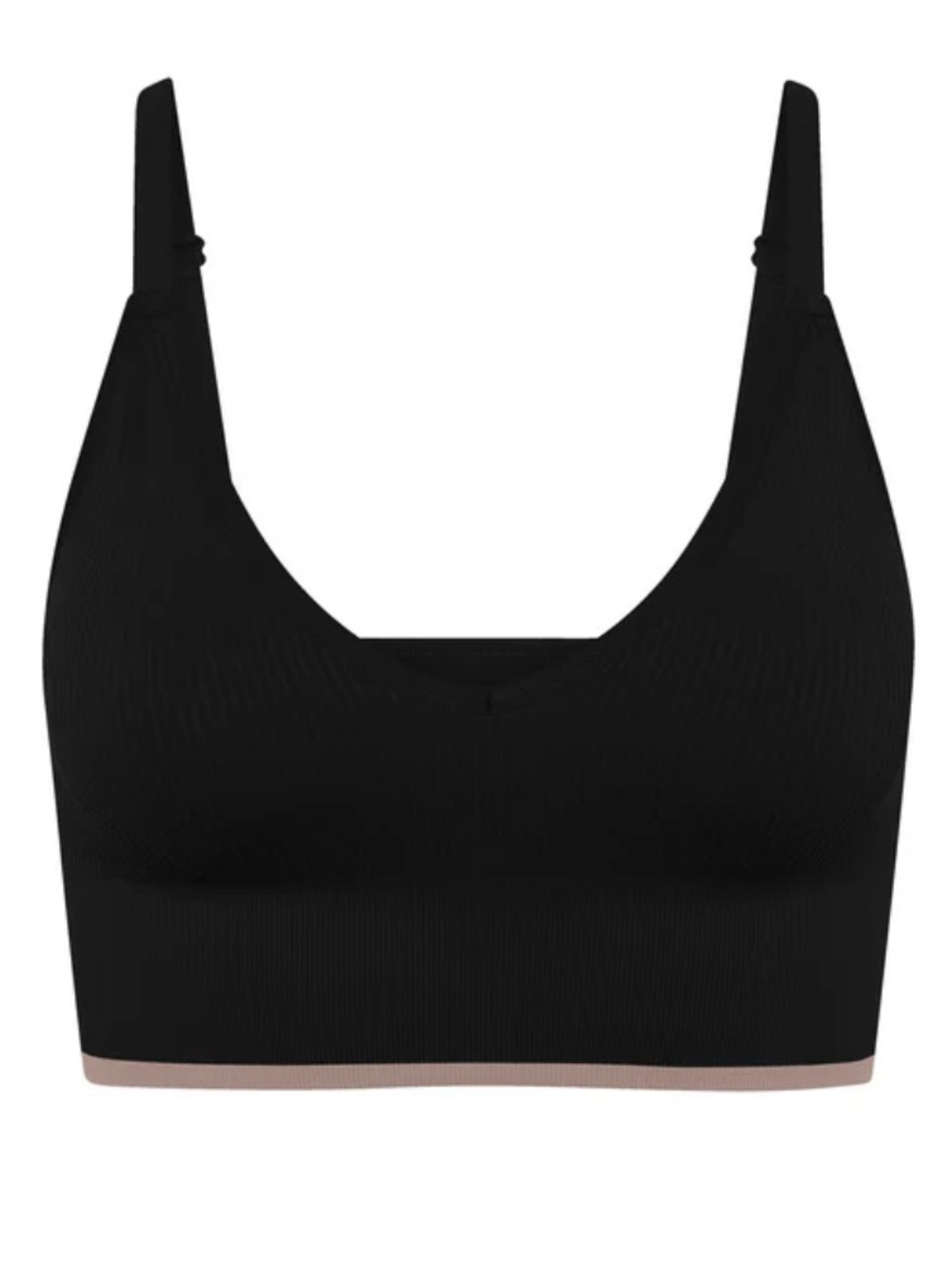 Harper Wilde Lounge Rib Triangle Bralette Black Everyday Seamless Comfortable XL - Picture 10 of 12